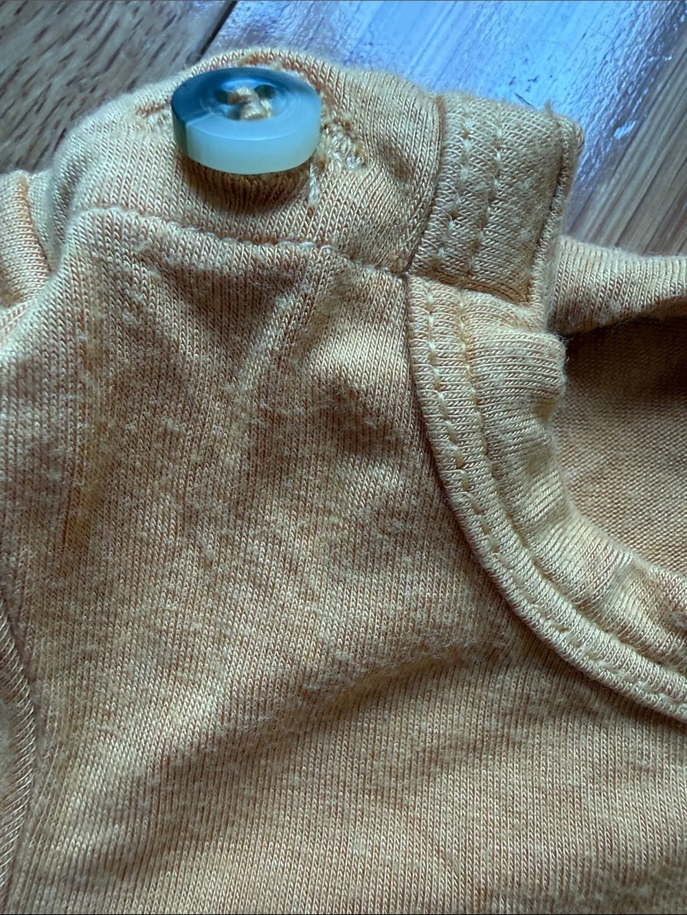 kate quinn Mustard Yellow Footed Baby One-Piece